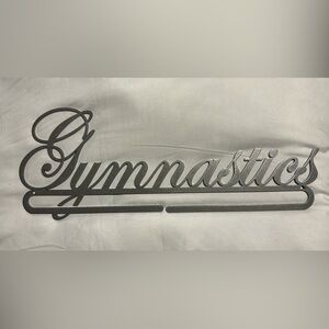 Silver Gymnastics Wall Decor and medal holder